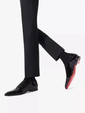 $1,050 CHRISTIAN LOUBOUTIN - *GREG ON* Black Patent Leather Loafers - 10.5 US (43.5)