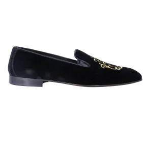Aliverti Velvet Slip-On - Nero (Genuine Leather Upper & Sole)