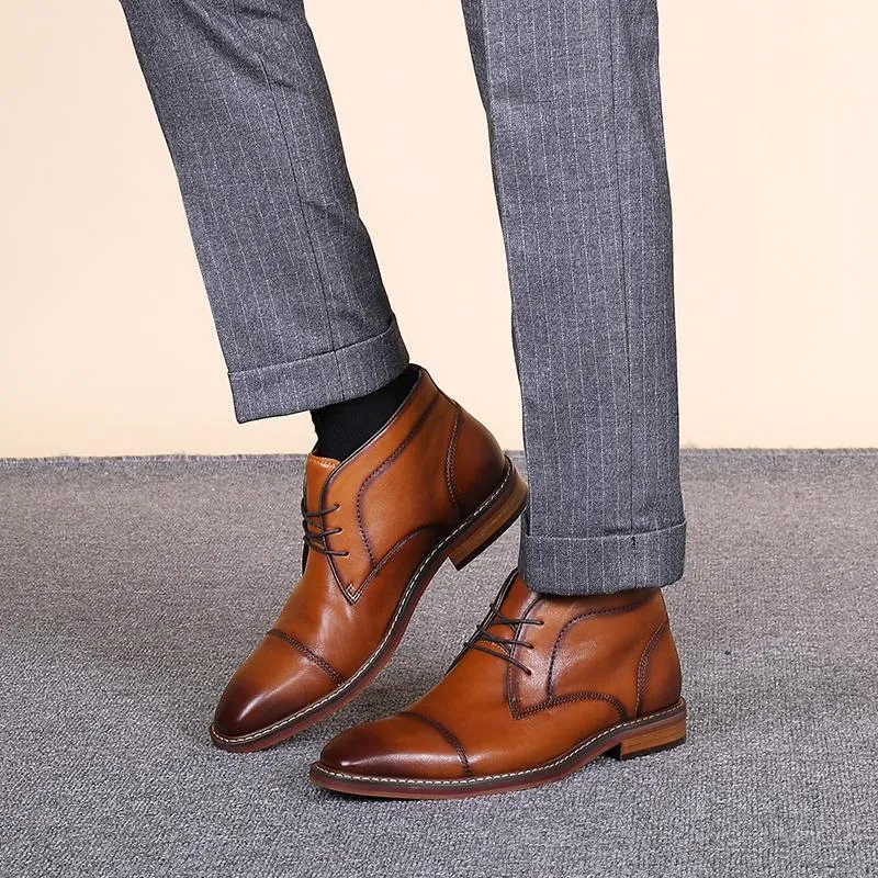 Angelo Ricci™ Business Leather Chelsea Boots