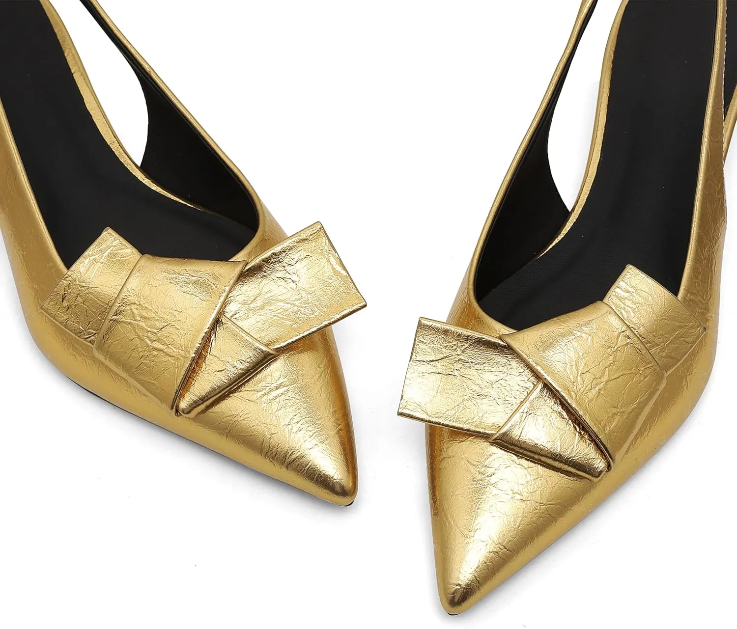 AOSPHIRAYLIAN Kitten Heels for Women Sandals Black Heels Women's Pumps Low Heel Dress Shoes for Women Wedding Slingback Heels Pointed Toe Heels