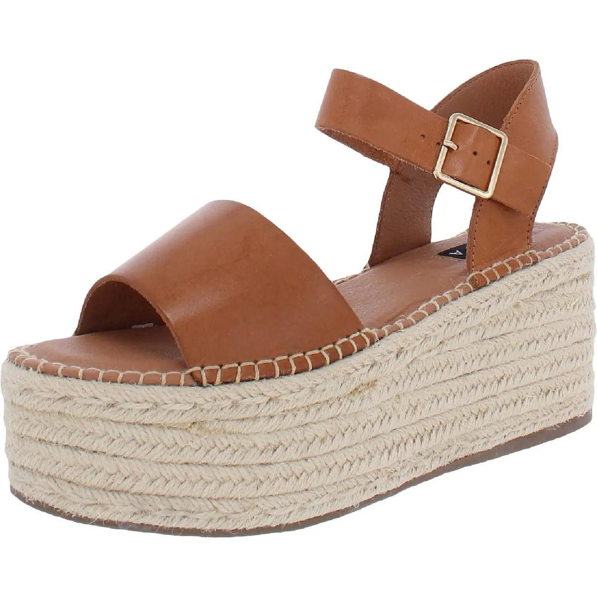 Aqua Womens Rowan Leather Espadrilles