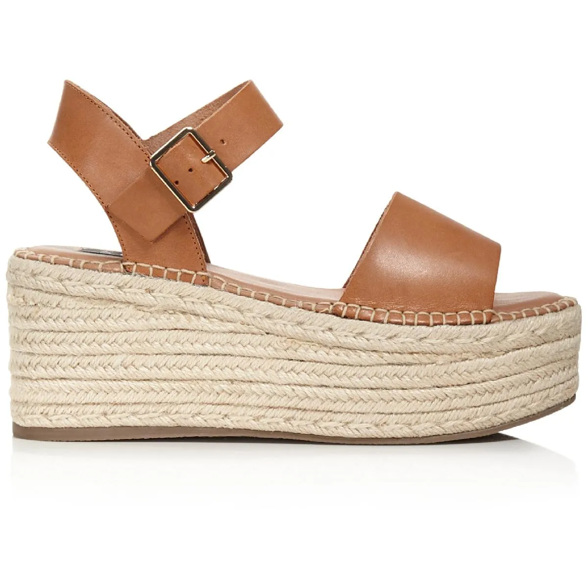 Aqua Womens Rowan Leather Espadrilles