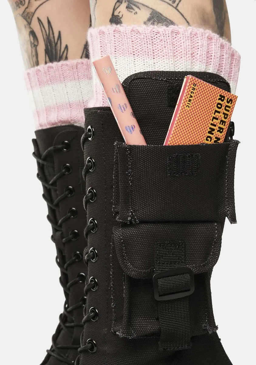 Black Canvas Dune Desert Boots