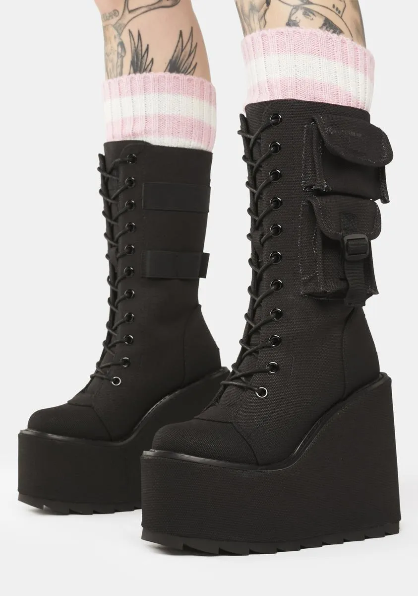 Black Canvas Dune Desert Boots