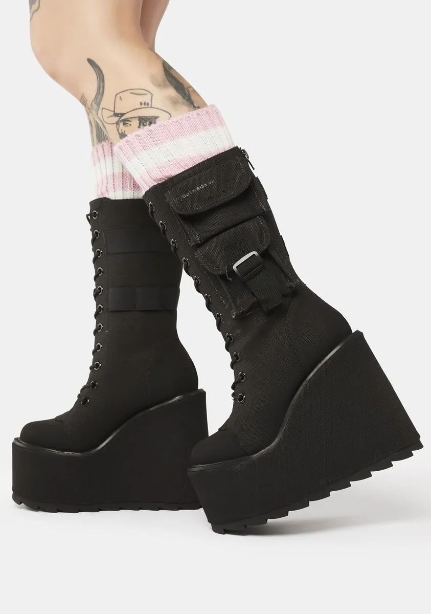 Black Canvas Dune Desert Boots