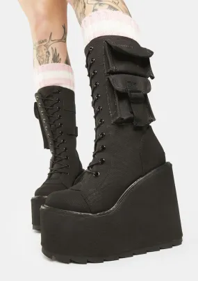 Black Canvas Dune Desert Boots