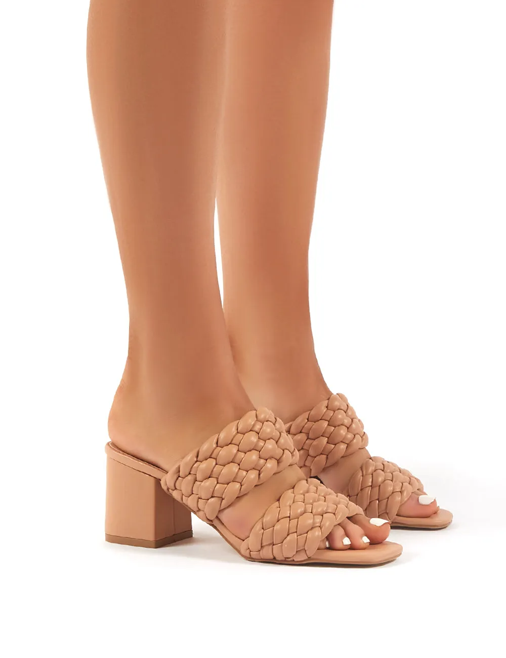 Chelsee Nude WF Block Heeled Mules