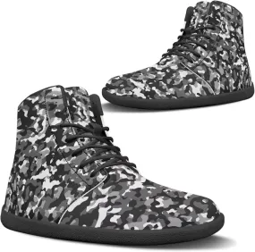 Classic Camo Unisex High top Sneakers Womens Classic High Tops Leather Shoes Wide Toe Barefoot Sneakers for Men