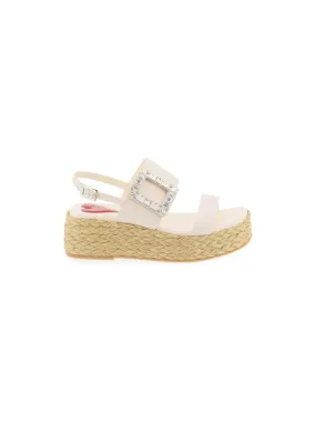 Crystal Buckle Espadrilles