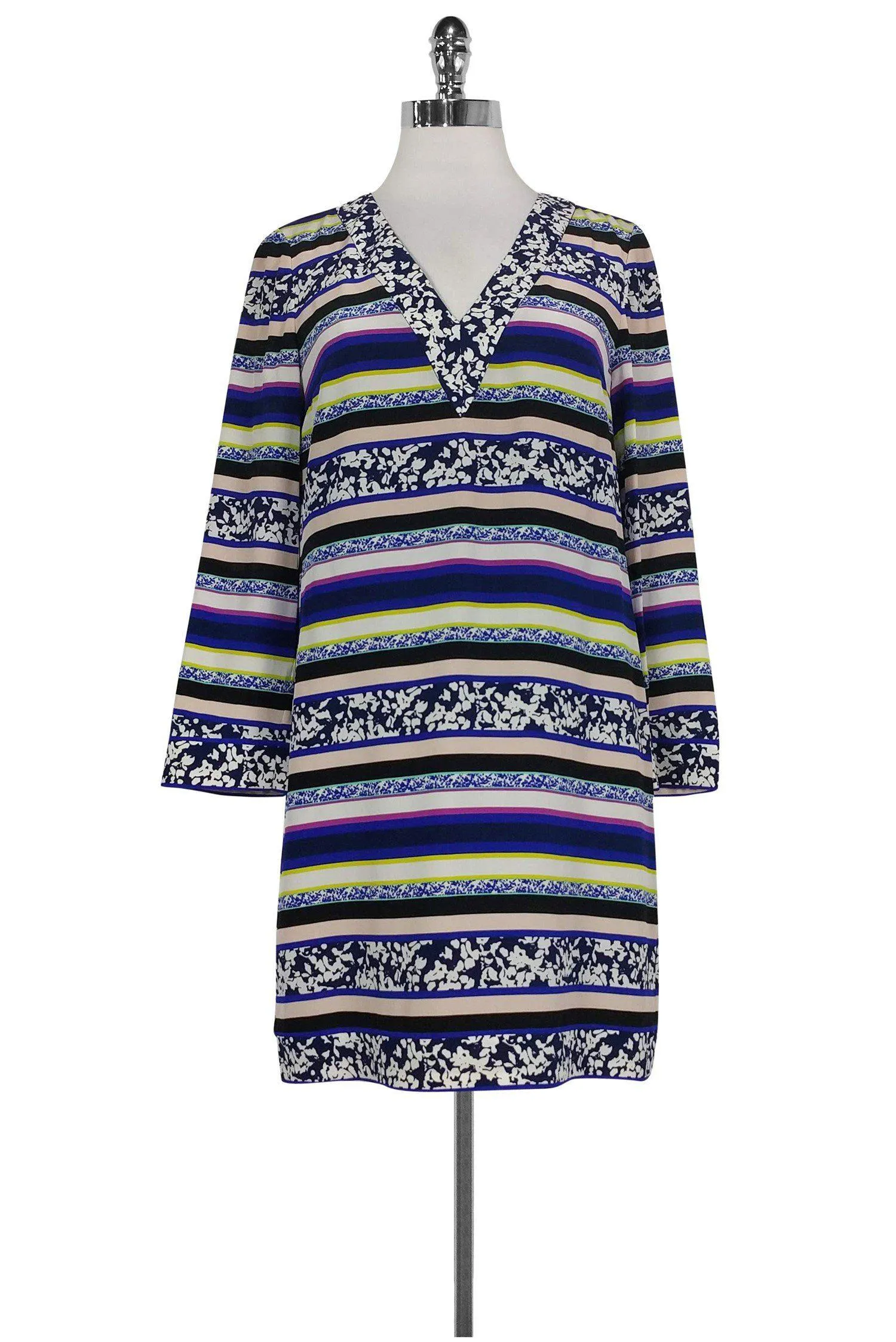 Diane von Furstenberg - Multicolor Striped Shift Dress Sz 4
