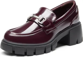 DREAM PAIRS Loafers for Women Platform Chunky Loafers Slip On Casual Shoes