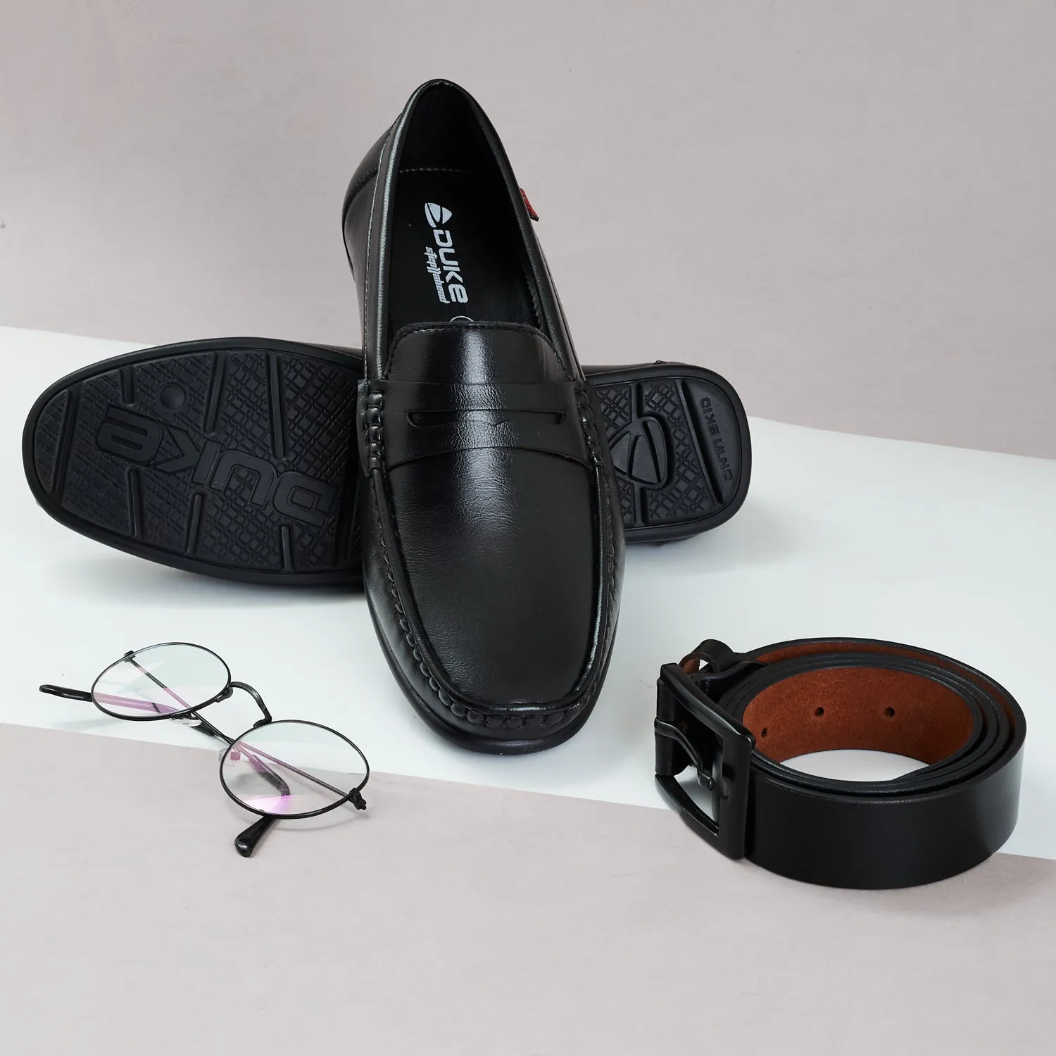 Duke Men Textured Loafers (FWOL4020)
