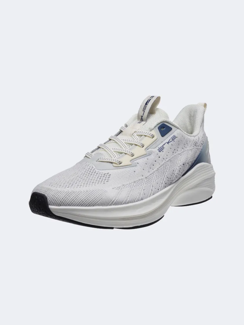Erke Cushioning Men Running Shoes White/Blue
