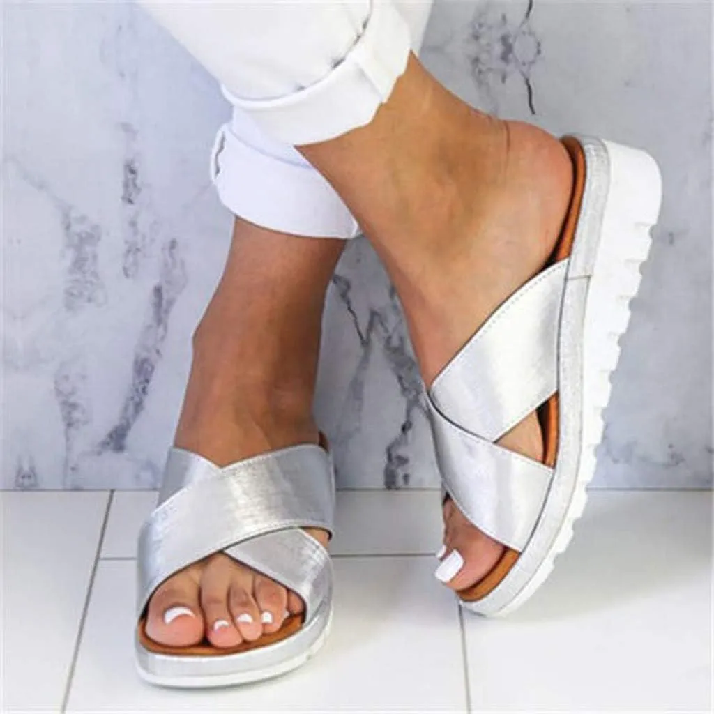 Gibobby Women's Sandals 2019 New Women Comfy Platform Sandal Shoes Summer Beach Travel Shoes Fashion Ladies Shoes