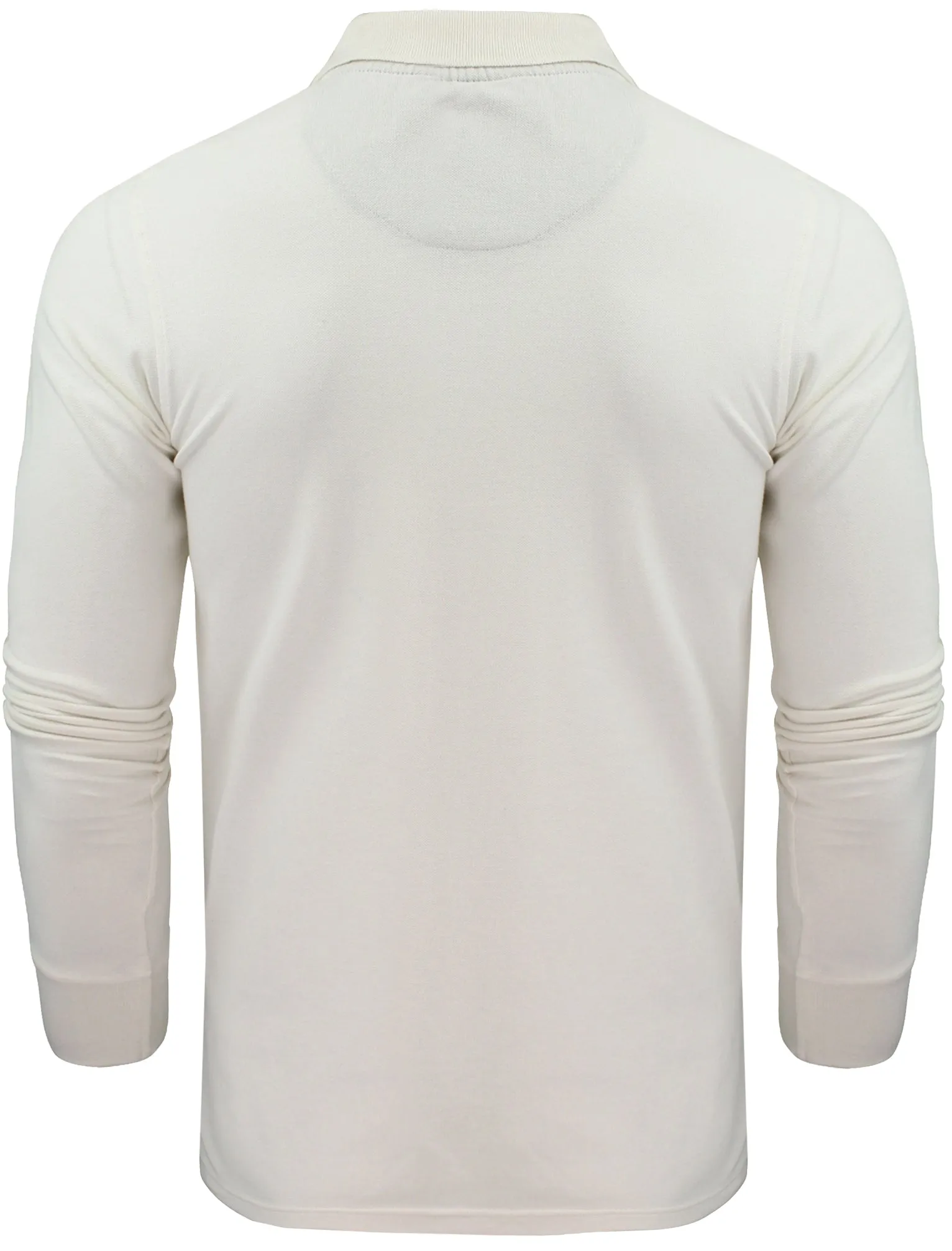 Howell Long Sleeve Polo Shirt in White