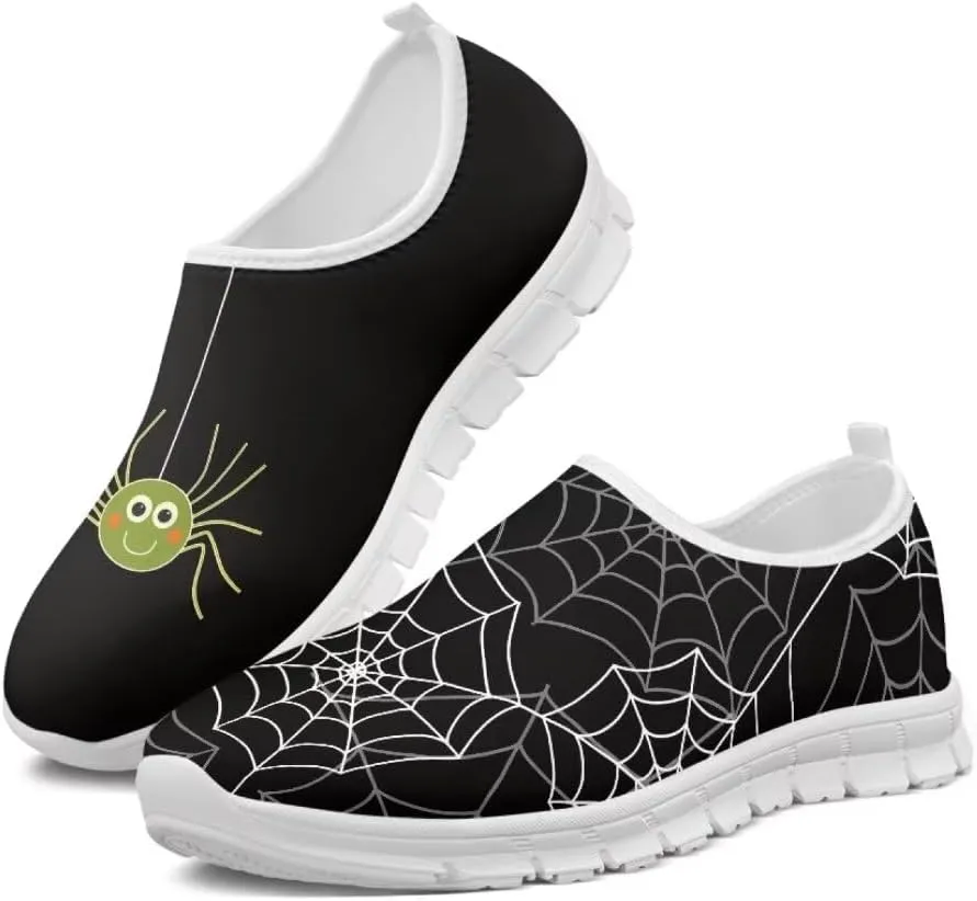 Jeiento Womens Halloween Shoes Slip-On Loafers Comfy Play Fashion Sneaker Travel Walking Flat Shoes Slip-On Party Shoes for Teenager Girls