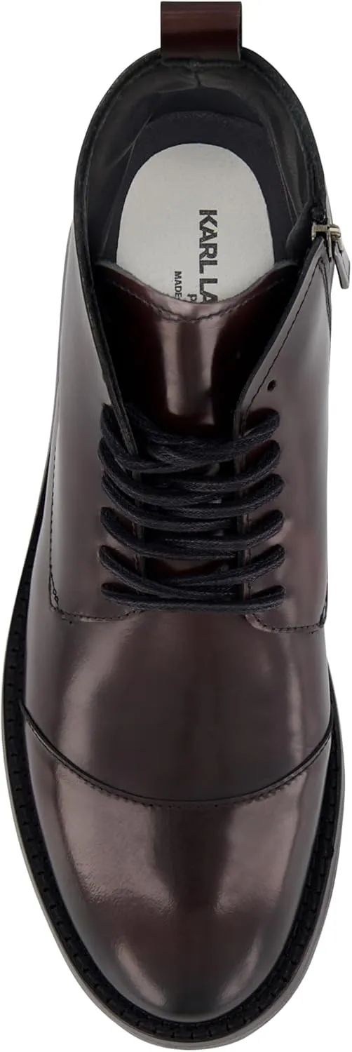 Karl Lagerfeld Paris Men's Side Zip Chukka Boot Combat