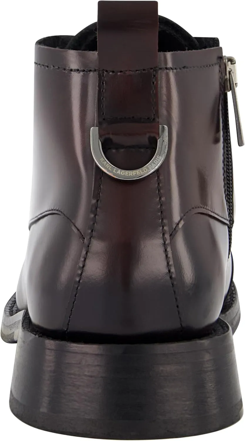 Karl Lagerfeld Paris Men's Side Zip Chukka Boot Combat