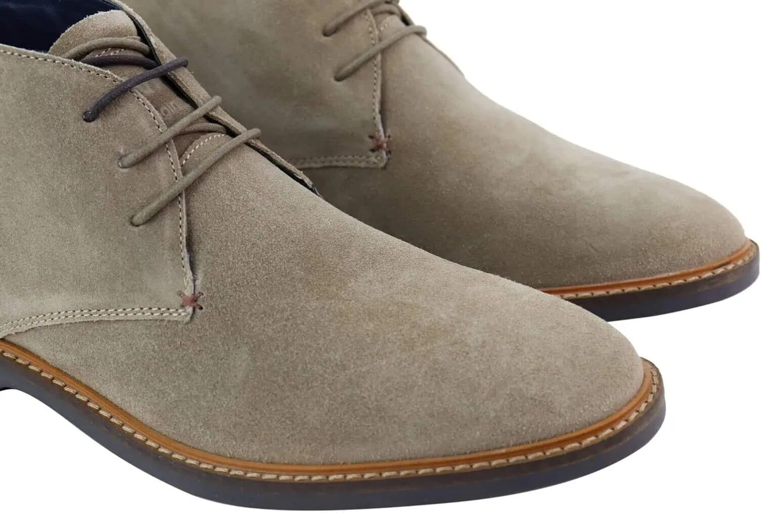 Mens Burgundy Suede Classic Retro Formal Laced Ankle Vintage Desert Chukka Boots