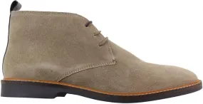 Mens Burgundy Suede Classic Retro Formal Laced Ankle Vintage Desert Chukka Boots