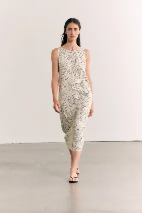 Ojai Cream With Black Pattern Dress