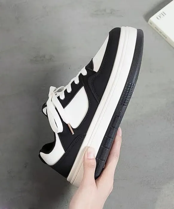Platform Sneakers for Women Walking Shoes Work Shoes Black White Sneakers Comfortable Classic Work Shoes