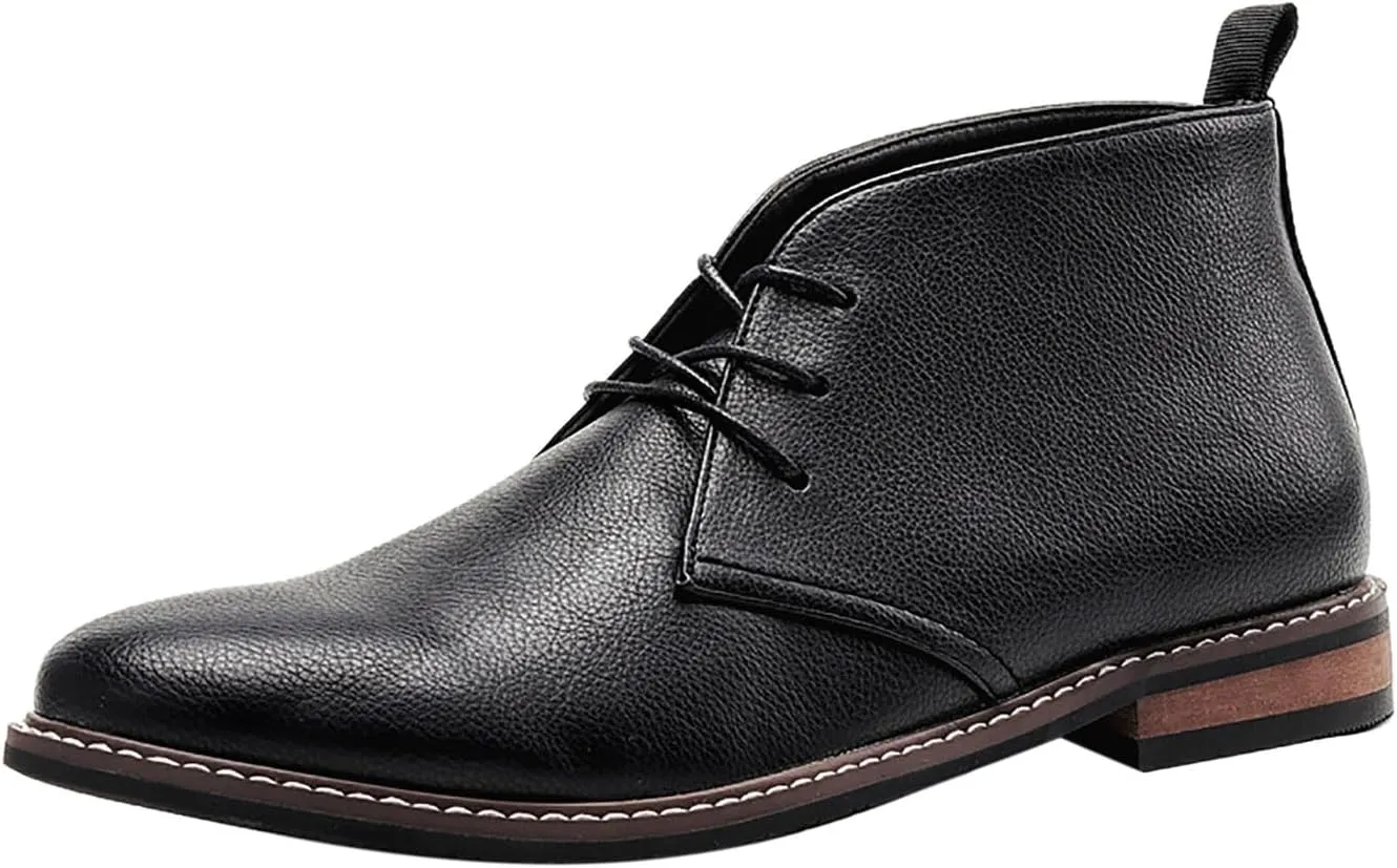 Santimon Chukka Boots Mens Casual Dress Suede Leather Chelsea Prom Wedding Cowboy Boots Men's Fashion Formal Western Ankle Boots