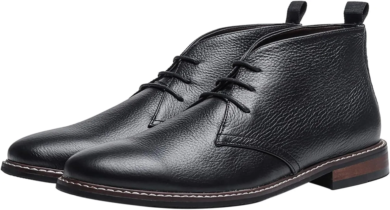 Santimon Chukka Boots Mens Casual Dress Suede Leather Chelsea Prom Wedding Cowboy Boots Men's Fashion Formal Western Ankle Boots