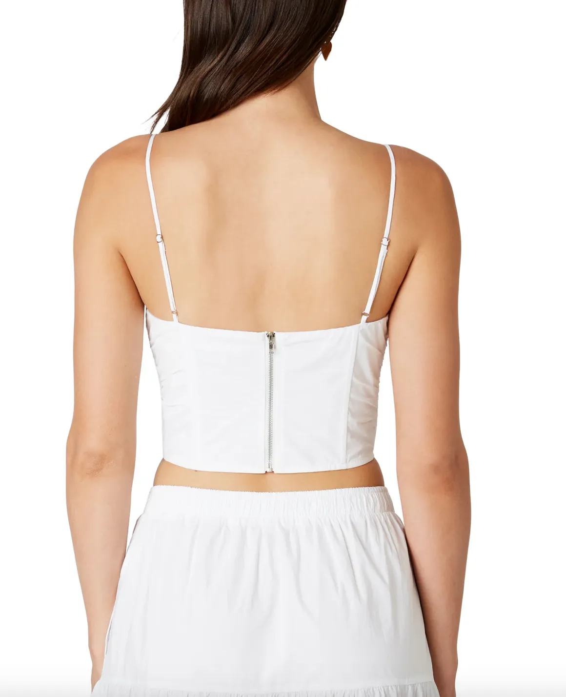 Spaghetti Strap Rosette Corset Top