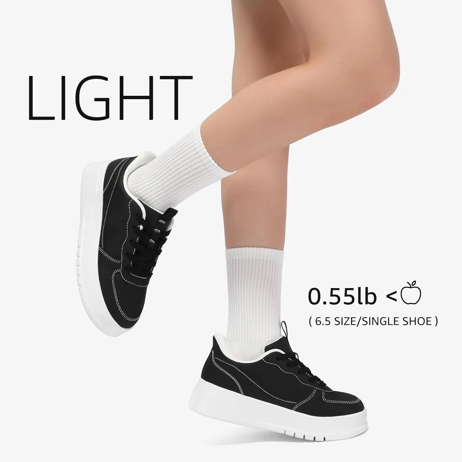 STQ Slip on Platform Sneakers Vintage Classic Tennis Shoes Lightweight Walking Sneakers