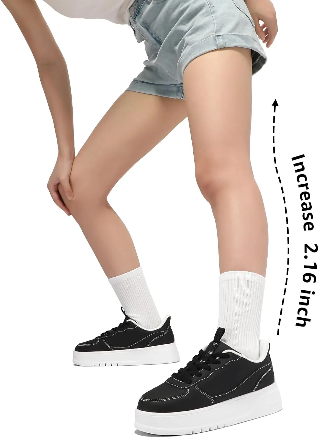 STQ Slip on Platform Sneakers Vintage Classic Tennis Shoes Lightweight Walking Sneakers