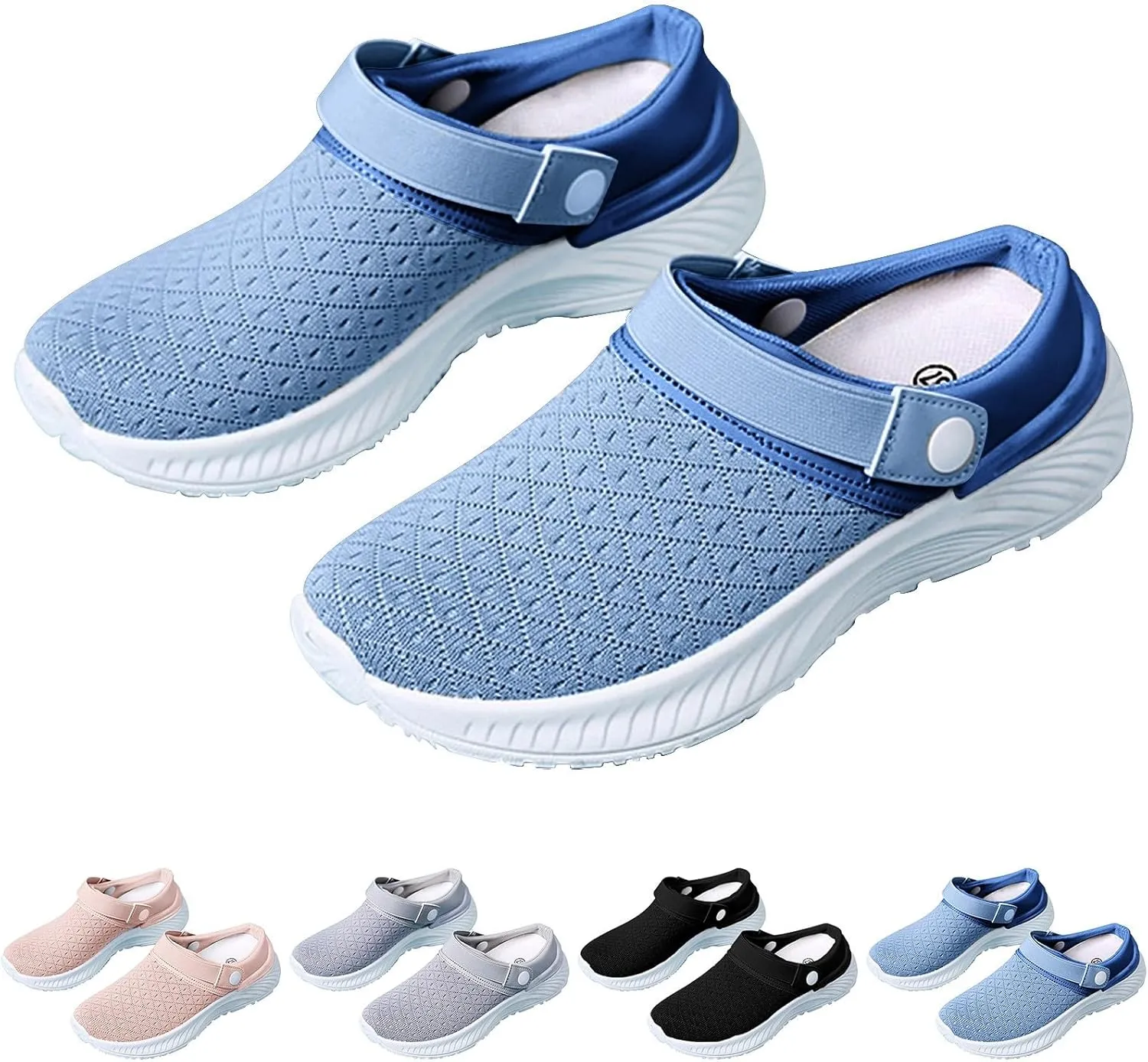 Womens Backless Sneakers Mesh Slip-on Mule Shoes Slip On Shoes Women Arch Support Men Casual Shoes Fashion Sneakers 2025 Waterproof Tennis Shoe Trainers Shoe