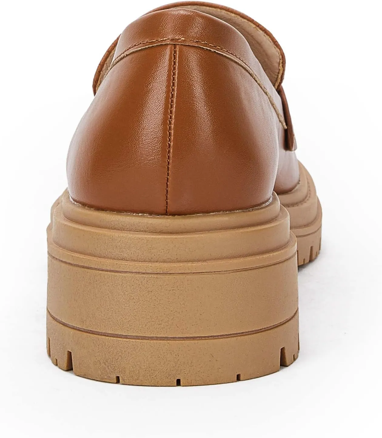 Women's Platform Penny Loafers Comfort Chunky Heel Slip On Business Work Dress Shoes