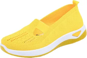 Women's Woven Orthopedic Breathable Soft Shoes Non Slip Work Shoes Women Food Service Casual Shoes Slip On Slip On Sneakers Black Tennis Shoe White Loafers